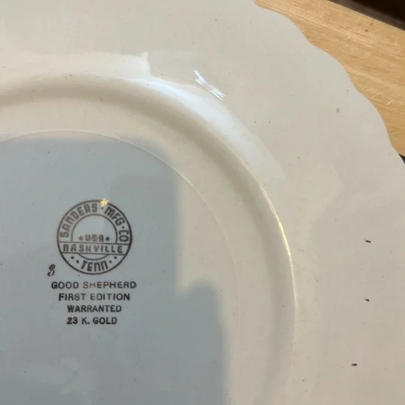 ππ Good Shepherd Plate 1st Edition Sanders Mfg. Nashville, TN - 1950sββββ ππ - Picture 3 of 3